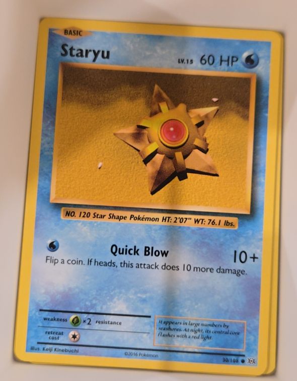 2016 Pokémon XY Evolutions #30 Staryu — front