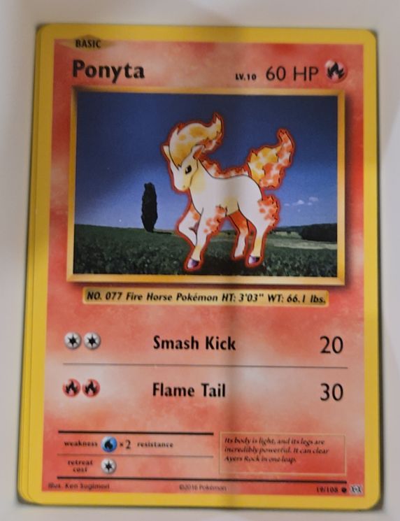 1999 Pokémon Base Set #60 Ponyta — front