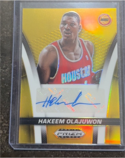2024 Panini Prizm Black Hakeem Olajuwon Autograph — front