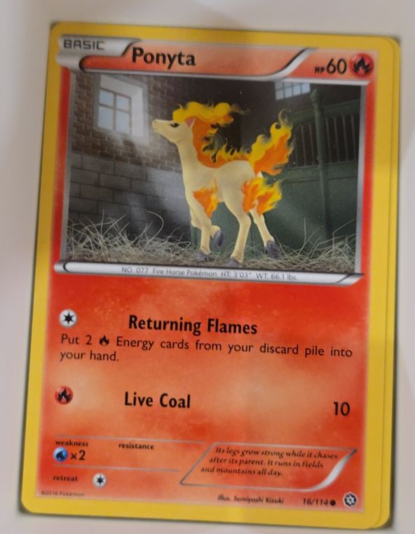 2016 Pokémon XY Steam Siege #16 Ponyta — front