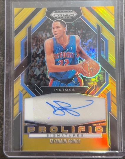 2024-25 Panini Prizm Black Prolific Signatures #PS-TP Tayshaun Prince — front