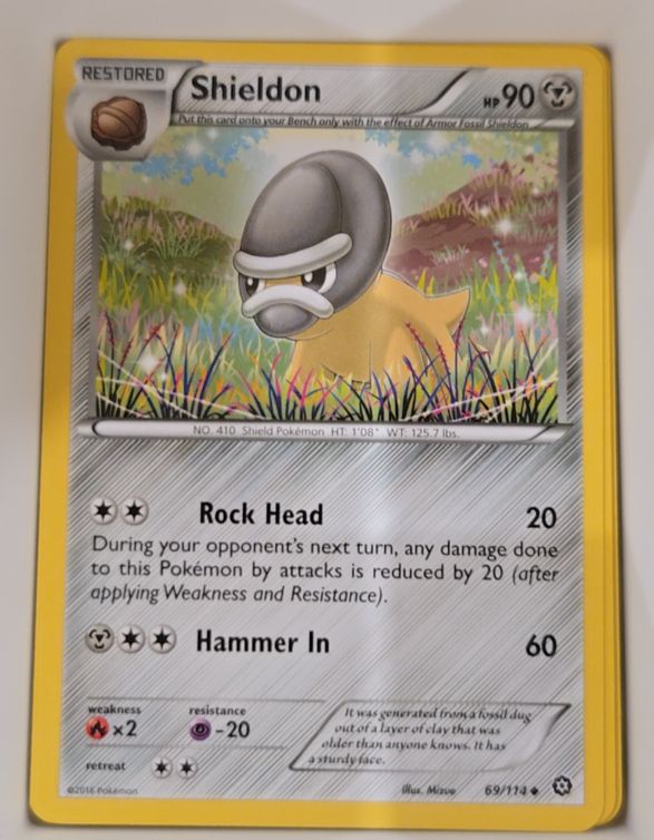 2016 Pokémon XY Steam Siege #69 Shieldon — front