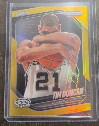 2024-25 Panini Prizm Black #297 Tim Duncan Legends — front