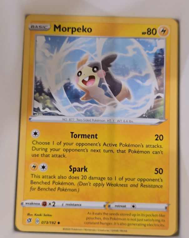 2020 Pokémon Sword & Shield Rebel Clash #073 Morpeko — front