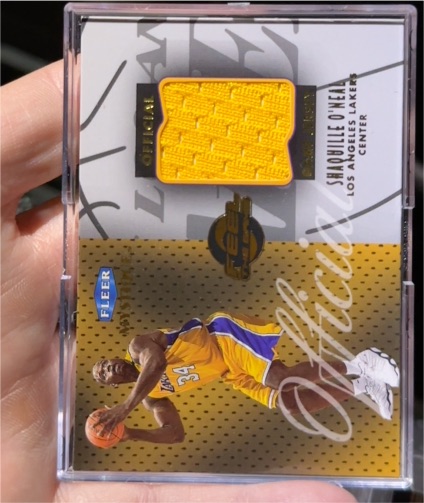 1999-00 Fleer Mystique Feel The Game Shaquille O'Neal Jersey Card — front