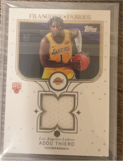 2025-26 Topps Franchise Fabrics #FFAT Adou Thiero — front