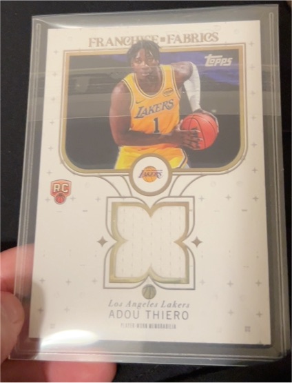2025-26 Topps #FF-AT Adou Thiero Franchise Fabrics Rookie — front