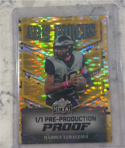 2025 Leaf Metal #1/1 Madden Iamaleava — front