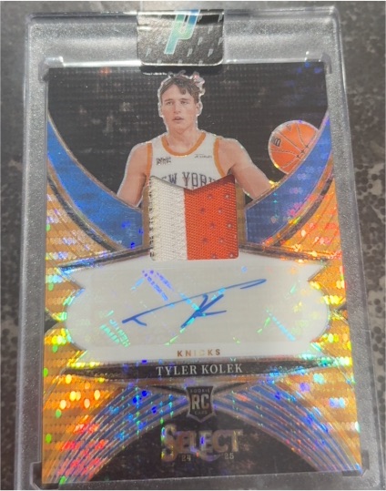 2024-25 Panini Select #RJA-KOL Tyler Kolek Rookie Patch Auto — front