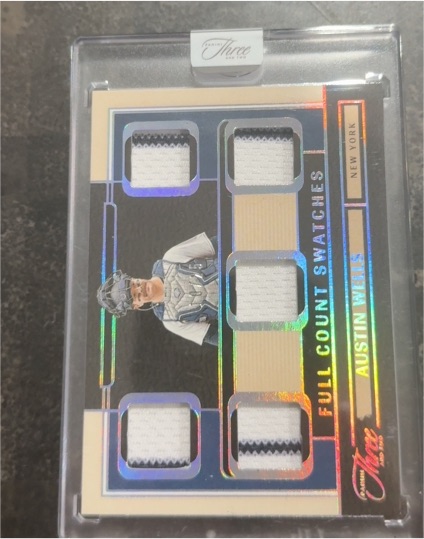 2025 Panini Three and Two Full Count Swatches #Austin Wells — front