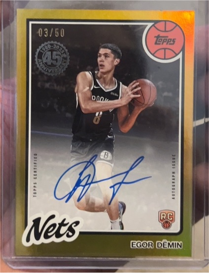 2025-26 Topps Basketball #80BK-55 Egor Demin — front