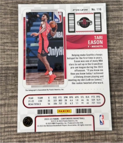 2022-23 Panini Contenders #116 Tari Eason — front