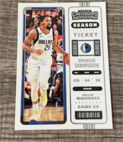 2022-23 Panini Contenders Season Ticket #61 Spencer Dinwiddie — front