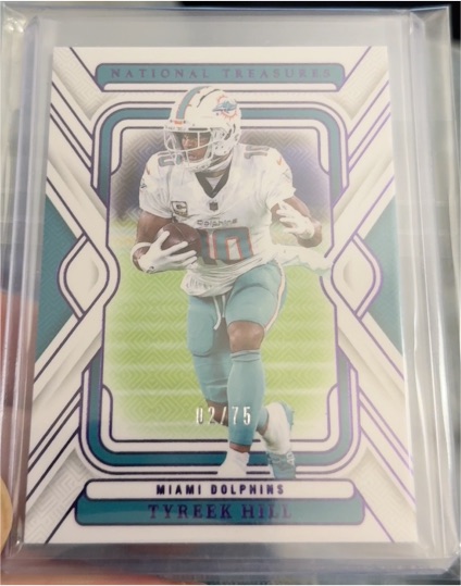 2024 Panini National Treasures Tyreek Hill #02/75 — front