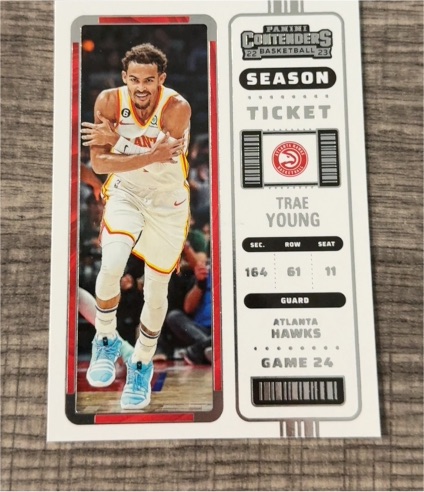 2022-23 Panini Contenders Season Ticket #66 Trae Young — front
