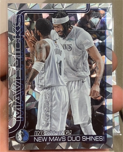 2025-26 Topps #296 Incoming! New Mavs Duo Shines! — front