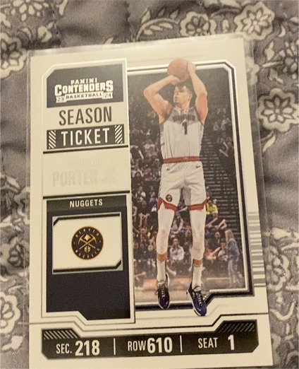 2023-24 Panini Contenders Season Ticket #28 Michael Porter Jr. — front