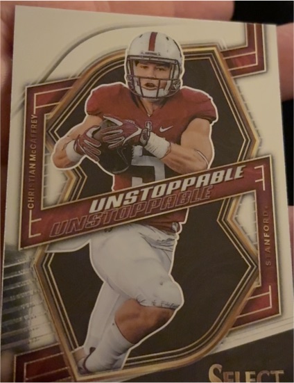 2023 Panini Select Draft Picks #UN-19 Christian McCaffrey Unstoppable — front