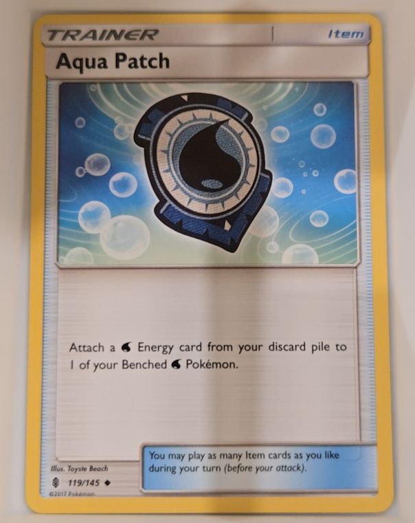 2017 Pokémon SM Guardians Rising #119 Aqua Patch — front