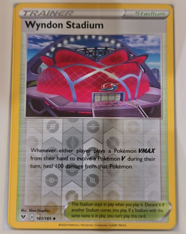 2020 Pokémon Vivid Voltage #161 Wyndon Stadium — front