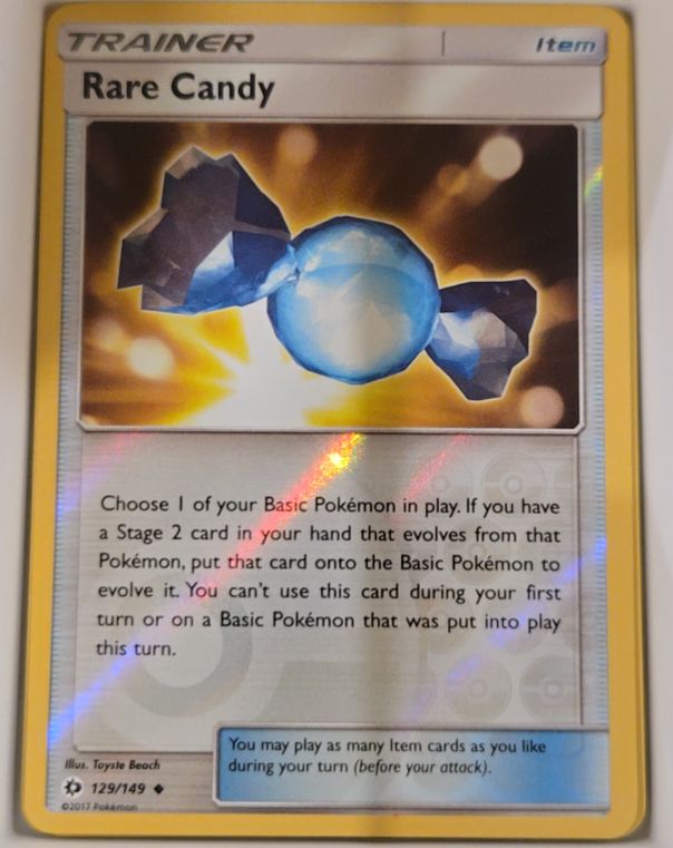 2017 Pokémon TCG Sun & Moon #129 Rare Candy — front