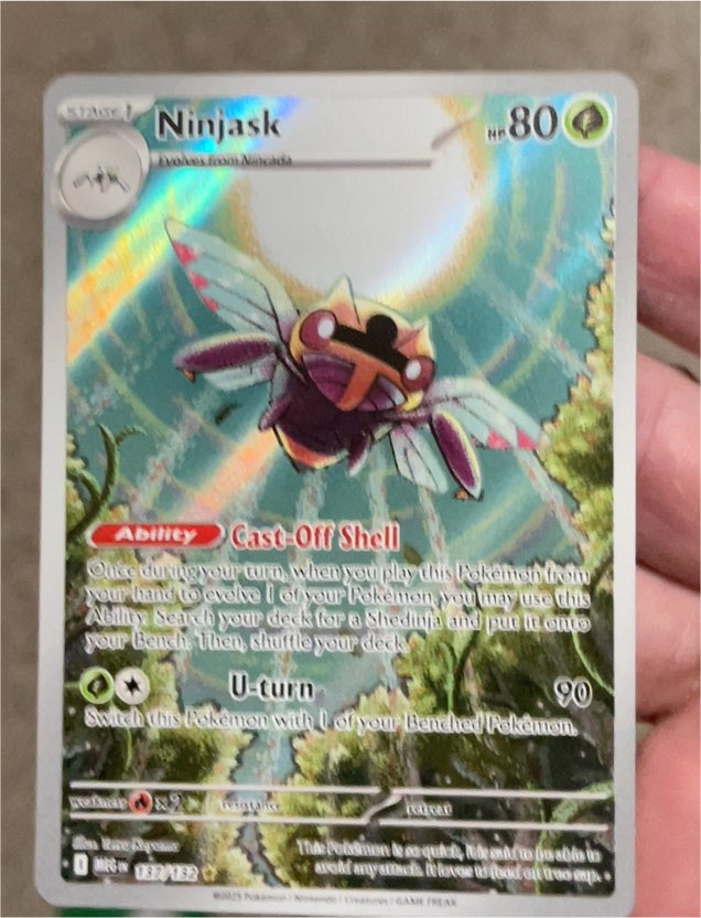 2022 Pokémon ME01: Mega Evolution #137/132 Ninjask Illustration Rare — front