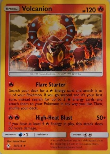 2019 Pokémon Sun & Moon Unbroken Bonds #25 Volcanion — front