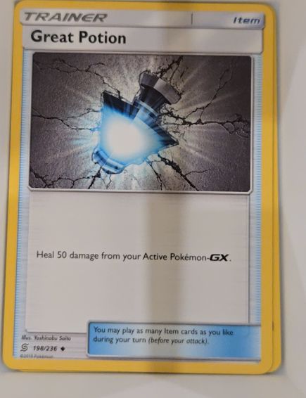 2019 Pokémon Sun & Moon Unified Minds #198 Great Potion — front