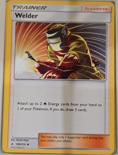 2019 Pokémon Sun & Moon Unbroken Bonds #189 Welder — front