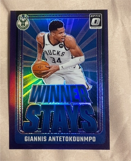 2024-25 Panini Donruss Optic #4 Giannis Antetokounmpo Winner Stays — front