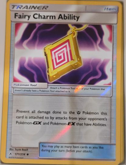 2019 Pokémon Sun & Moon Unbroken Bonds #171 Fairy Charm Ability — front