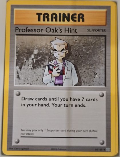 2016 Pokémon XY Evolutions #84 Professor Oak's Hint — front