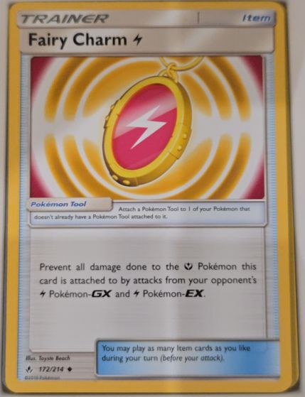 2019 Pokémon Sun & Moon Unbroken Bonds #172 Fairy Charm — front