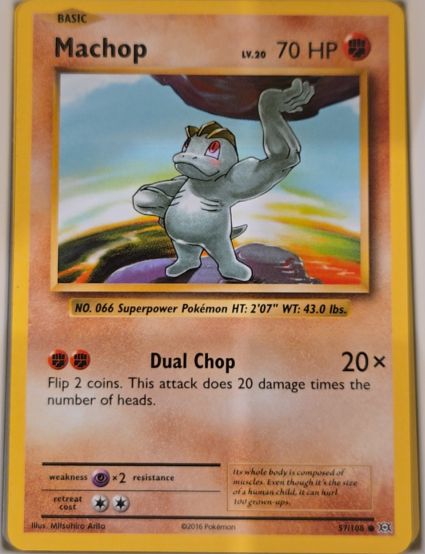 2016 Pokémon XY Evolutions #57 Machop — front