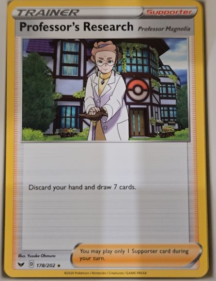 2020 Pokémon SWSH01 #178 Professor's Research Professor Magnolia — front