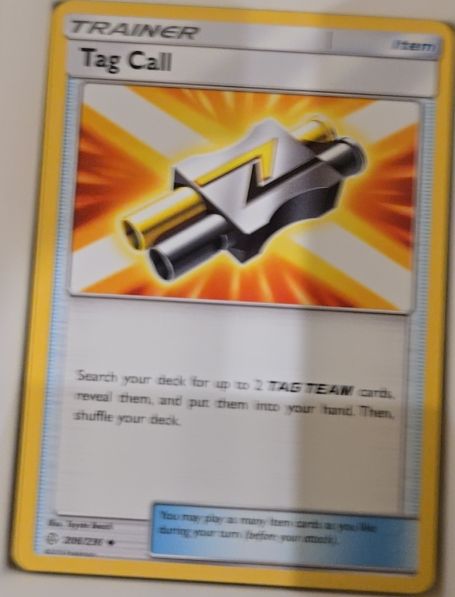 2019 Pokémon Sun & Moon Cosmic Eclipse #206 Tag Call — front