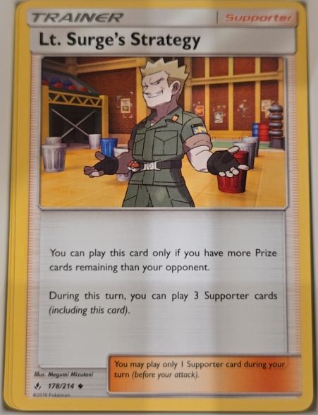 2019 Pokémon Sun & Moon Hidden Fates #60 Lt. Surge's Strategy — front