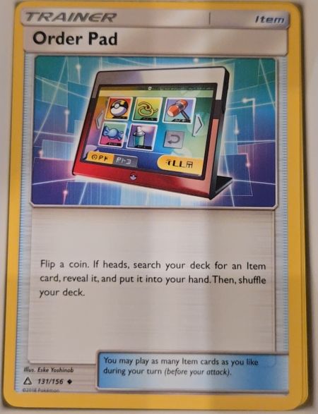 2018 Pokémon Ultra Prism #131 Order Pad — front