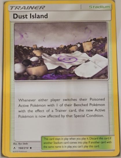 2019 Pokémon SM10 #168 Dust Island — front