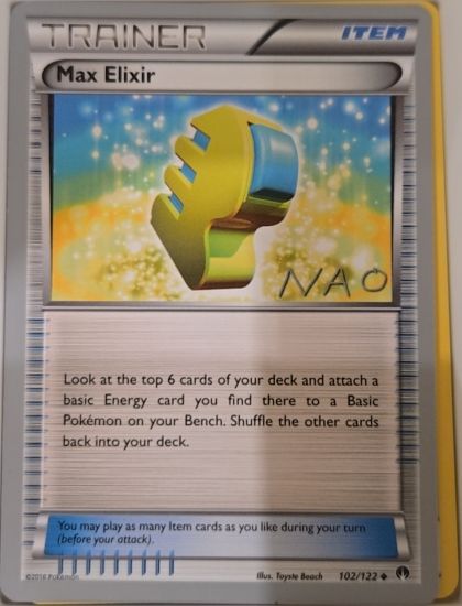 2016 Pokémon XY BREAKpoint #102 Max Elixir — front