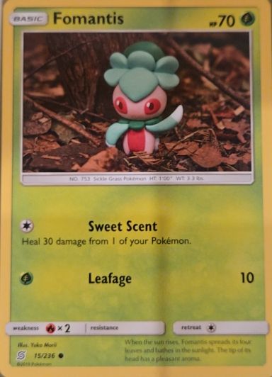 2019 Pokémon Sun & Moon Unified Minds #15 Fomantis — front