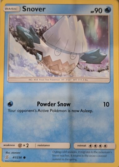 2019 Pokemon SM Unified Minds #41 Snover — front