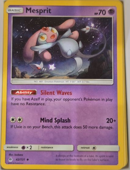 2018 Pokémon Forbidden Light #42 Mesprit — front