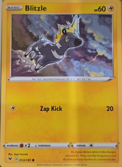 2020 Pokémon SWSH04: Vivid Voltage #053 Blitzle — front