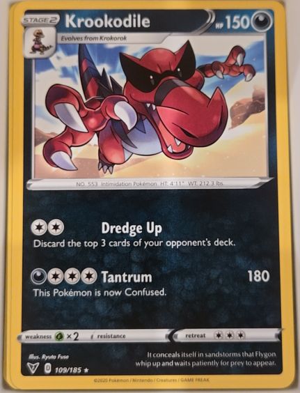 2020 Pokemon Vivid Voltage #109 Krookodile — front