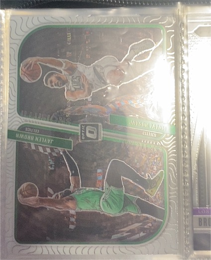 2023-24 Donruss Optic Optical Illusions #2 Jayson Tatum / Jaylen Brown — front