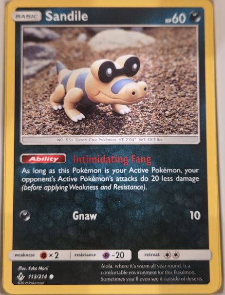 2019 Pokémon Sun & Moon Unbroken Bonds #113 Sandile — front