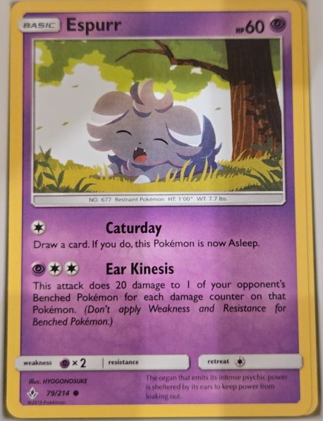2019 Pokémon Sun & Moon Unbroken Bonds #79 Espurr — front