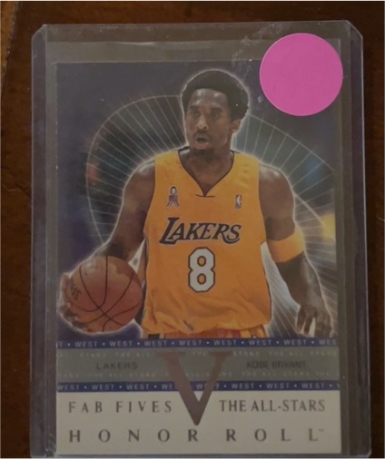 2001-02 Upper Deck Honor Roll Fab Fives The All-Stars #F5-AS4 Kobe Bryant — front