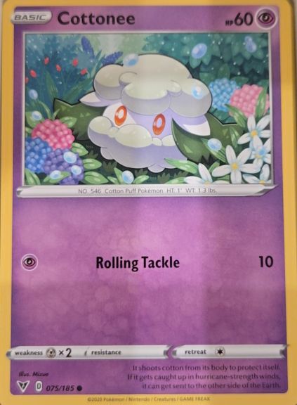 2020 Pokemon SWSH04 Vivid Voltage #075 Cottonee — front